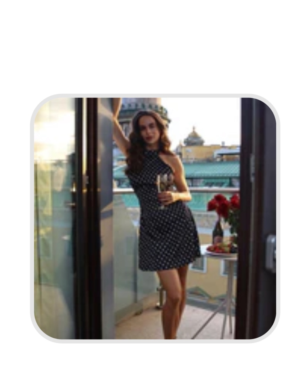 Women’s Black Polka Dot Mini Dress - Halter Neck
